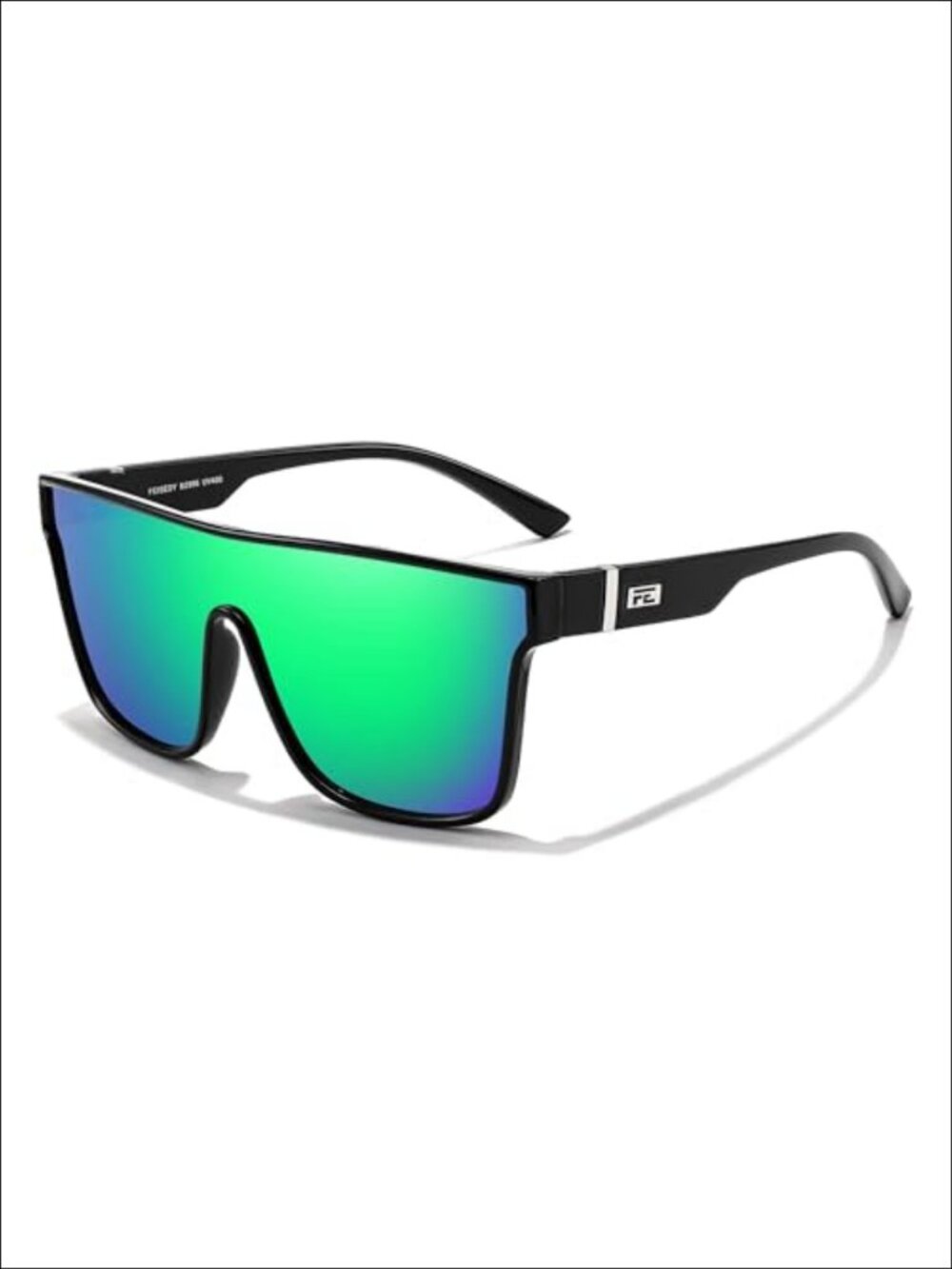 Oversized Square Sunglasses Mirrored Single Lens UV400 Fashion Shades